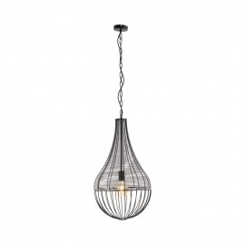 Mercator-Adena Pendant With Matt Painted Shade - Black / White